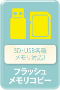 SD・USB各種メモリ対応！フラッシュメモリコピー